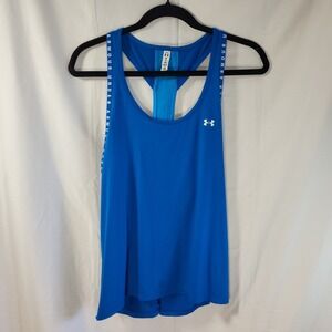Under Armour Womens UA Knockout Tank Blue Circuit T-Back Athletic Top Medium M